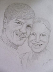 couple pencil drawing