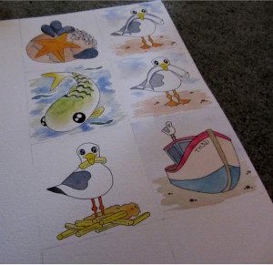 watercolour greeting cards