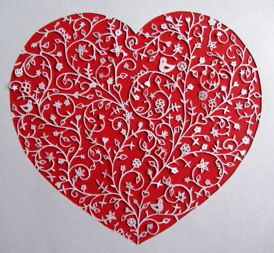 heart shaped papercut
