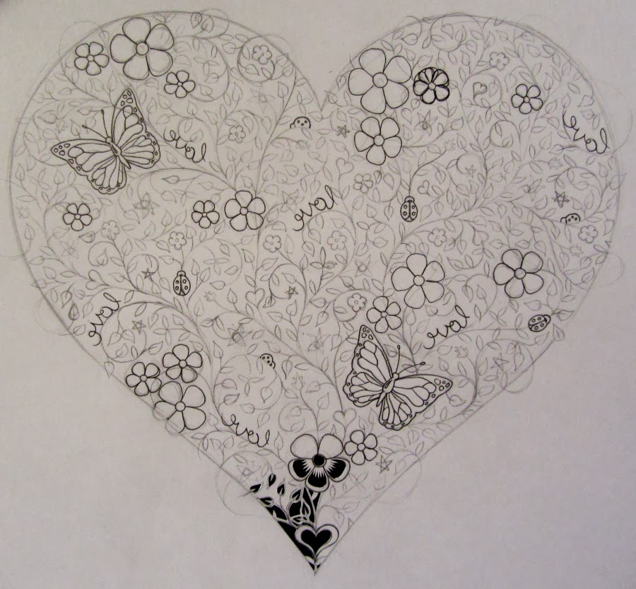 papercut heart design