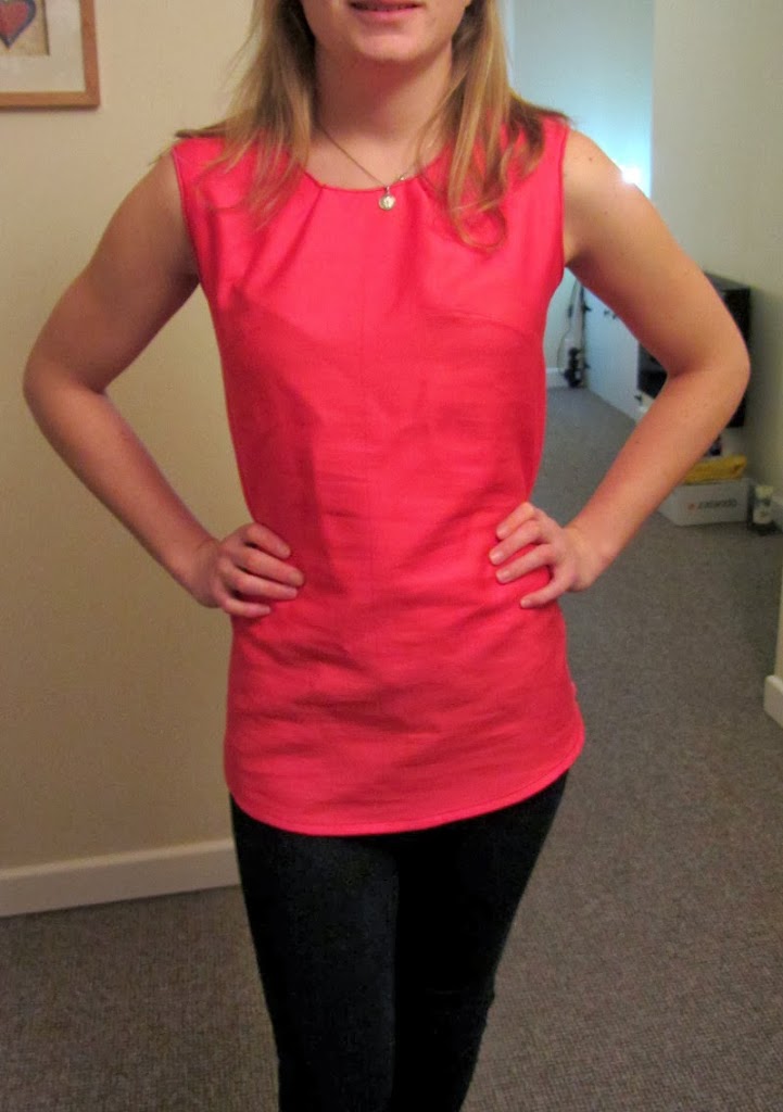 sleeveless top sewing project