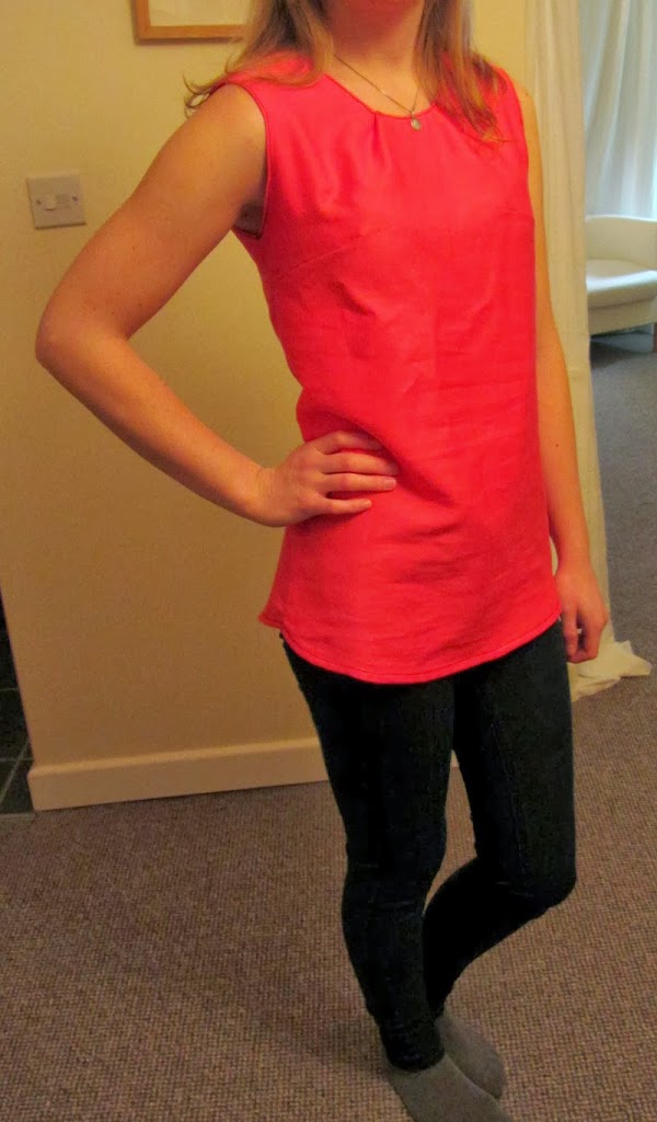 sleeveless top sewing project