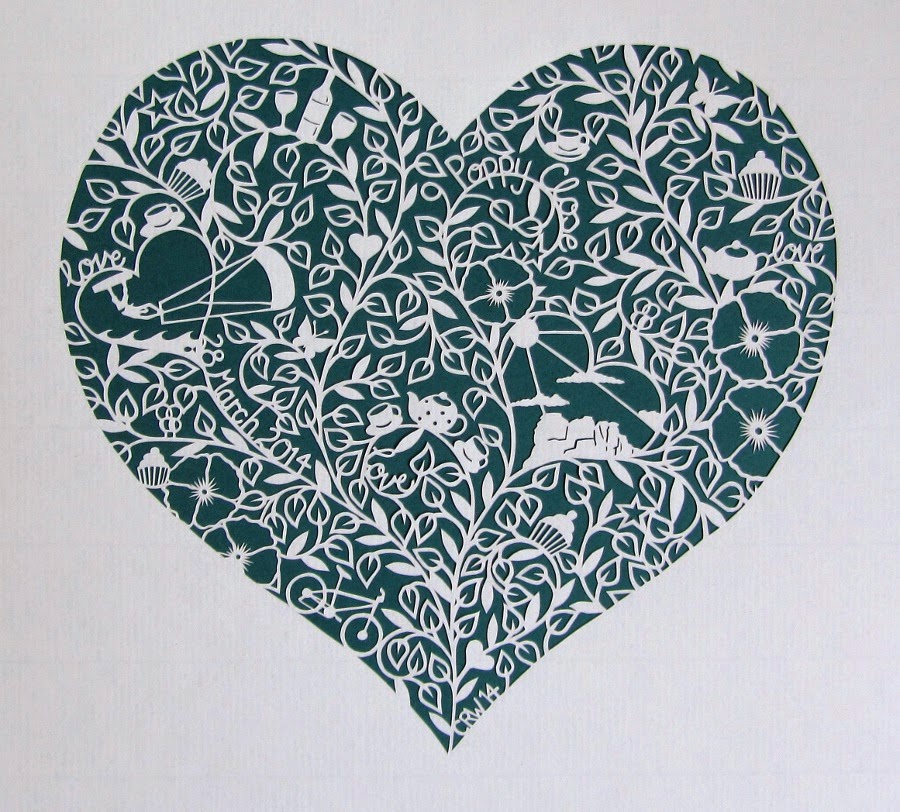 paper cut heart