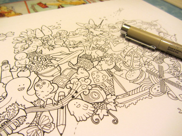 Adult colouring page