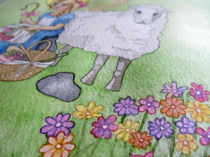 Mary had a little lamb illustration