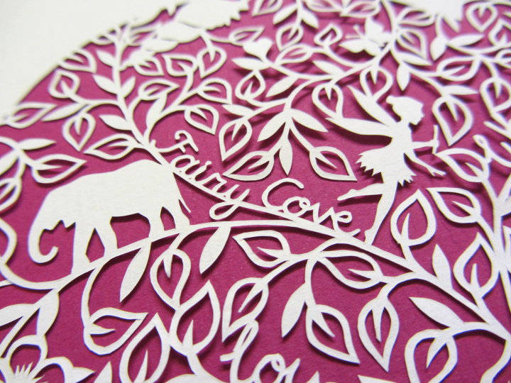 paper cut heart design