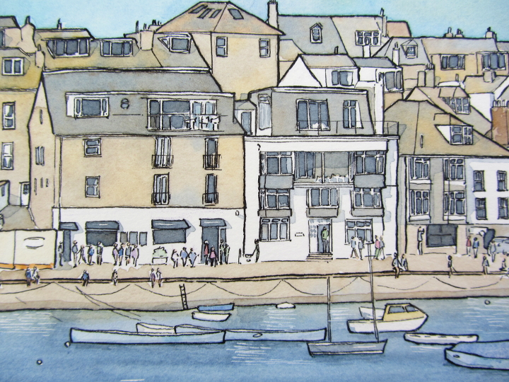 Watercolour painting of St Ives